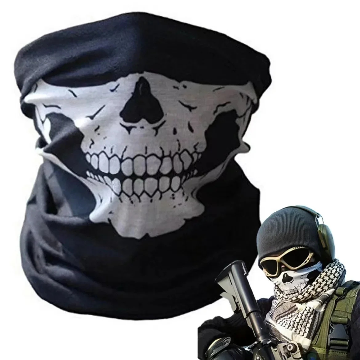 Balaclava Ski Mask - Schädel Männer Sturmhaube Ski Maske Radfahren