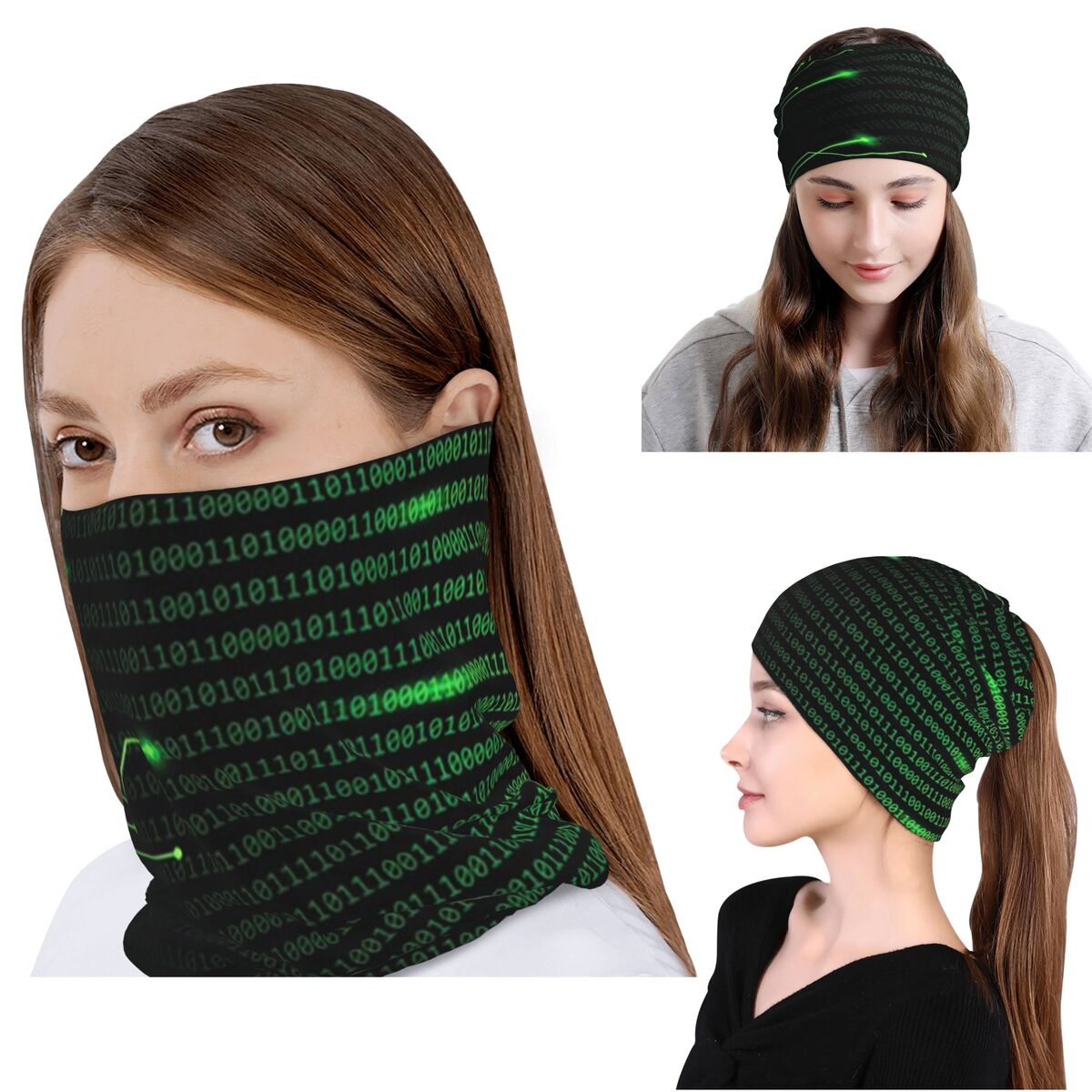 Knit Beanie Hat Warm - Wurfdecke mit binärem Code und leichtem