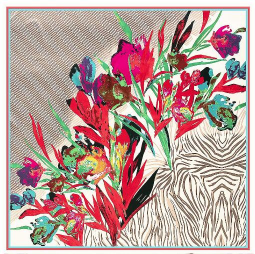 Shawl Wrap Winter - 130x130 cm Luxus Marke Platz Silk