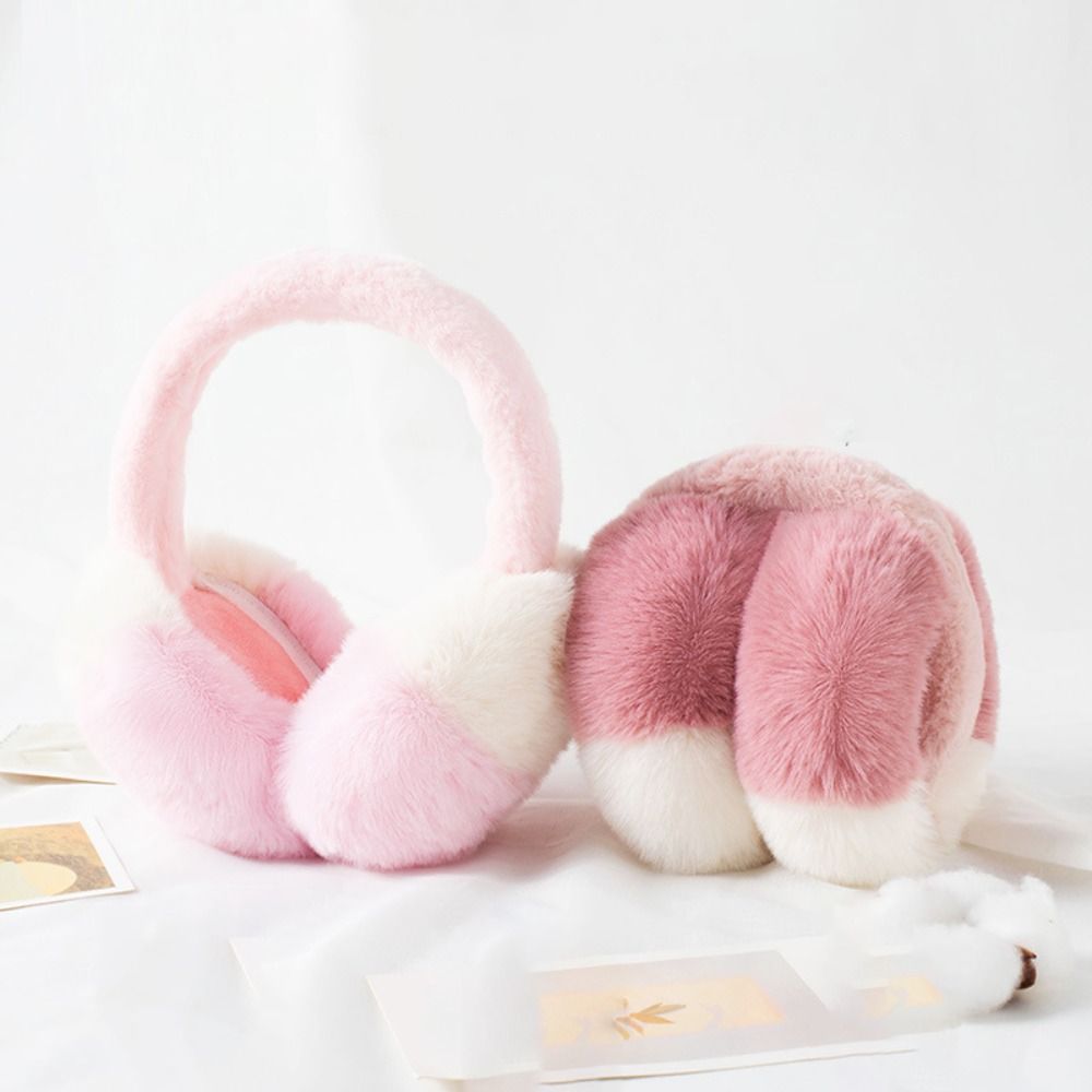 Earmuffs Foldable - Mode Faux Pelz Ohrenschützer Candy Farbe