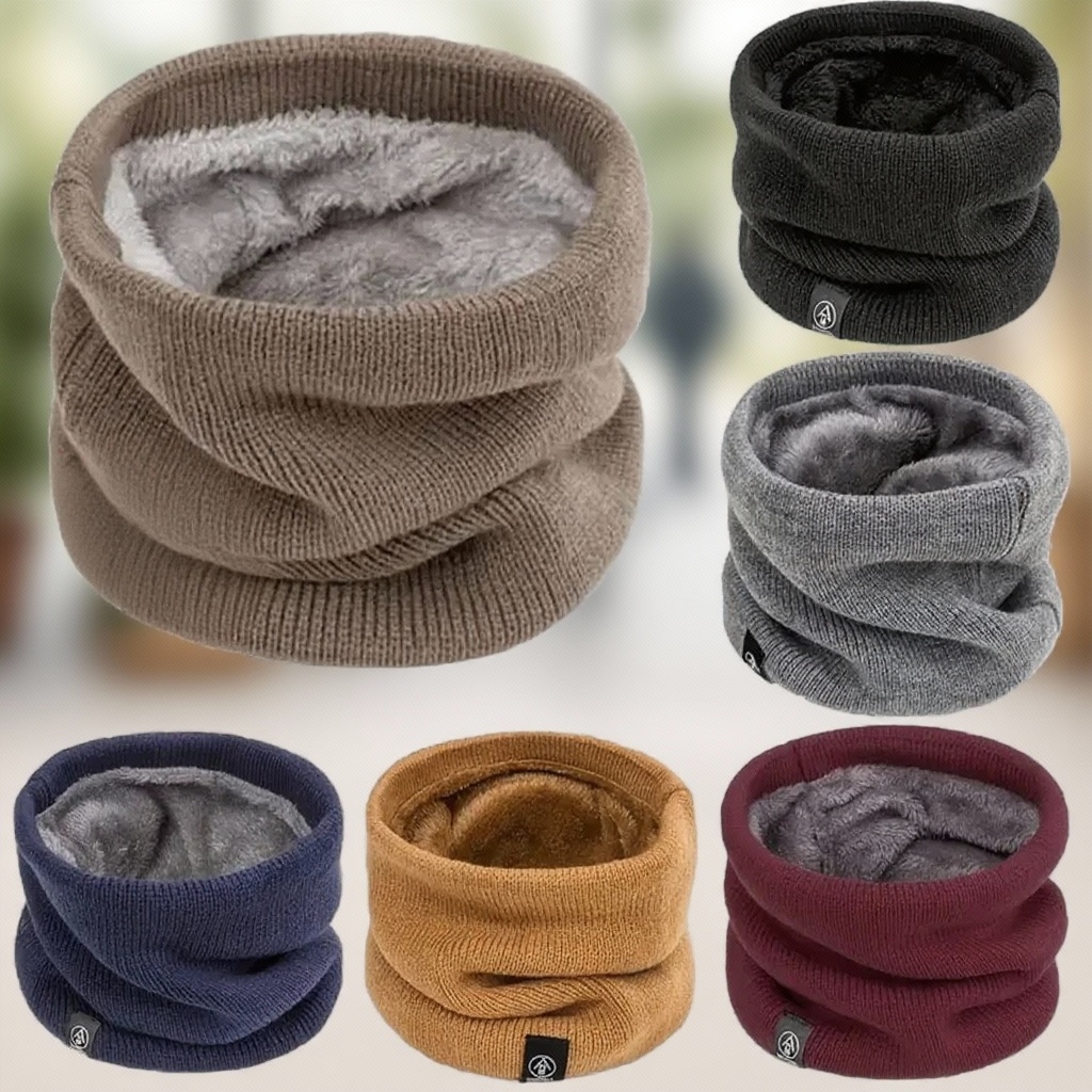 Neck Gaiter Fleece - Warmer Strickschal, verdickter Plüsch, winddicht, Winter-Halsmanschette,