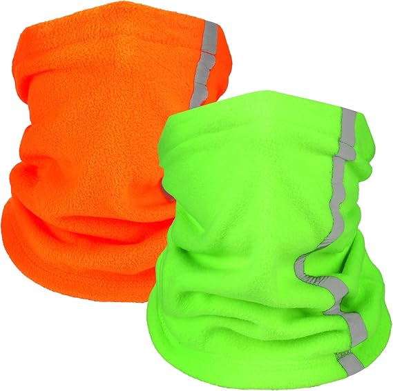 Neck Gaiter Fleece - Fleece-Halsmanschette, Sichtbarkeit, reflektierend, Sicherheits-Halswärmer, Sturmhaube, Bandana,