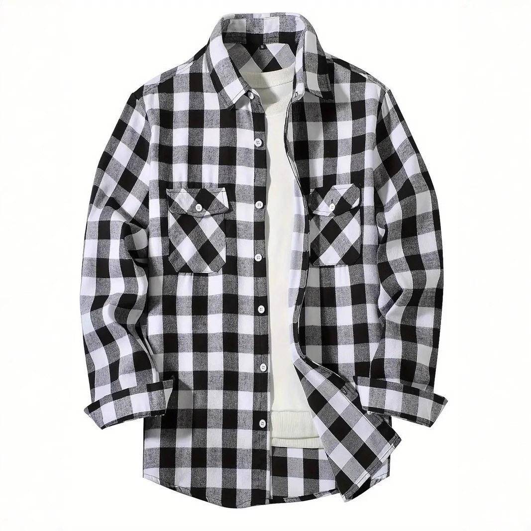 Flannel Shirt Lined - Herren Sherpa-gefüttertes Flanellhemd-Jacke für die Frühjahrssaison,