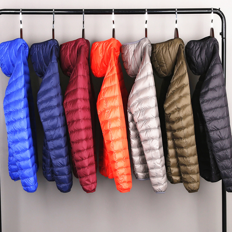 Down Jacket Packable - Herren Ganz jahres ultraleichte packbare Daunen
