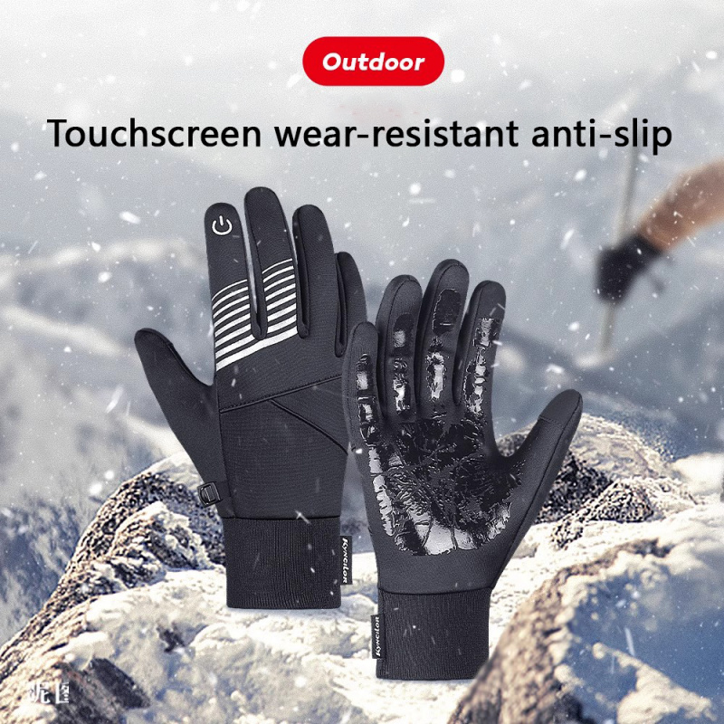 Touch Screen Gloves - Winter-Fahrradhandschuhe für Männer und Frauen, warm,