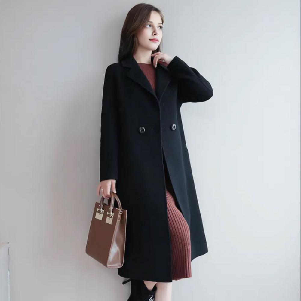 Damen Wollmantel Einfarbiger L – Wool Coat Peacoat Bewertung und Preis