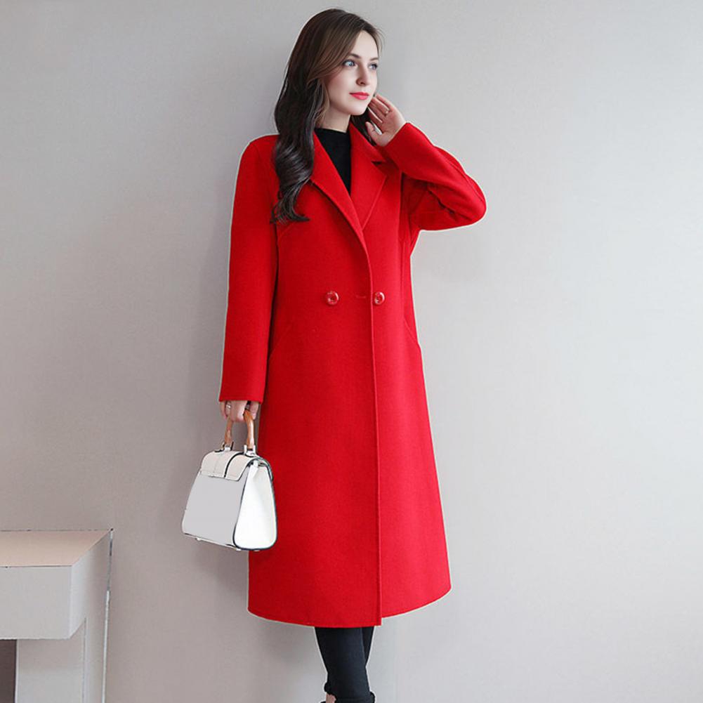 Damen Wollmantel Einfarbiger L – Wool Coat Peacoat Bewertung und Preis