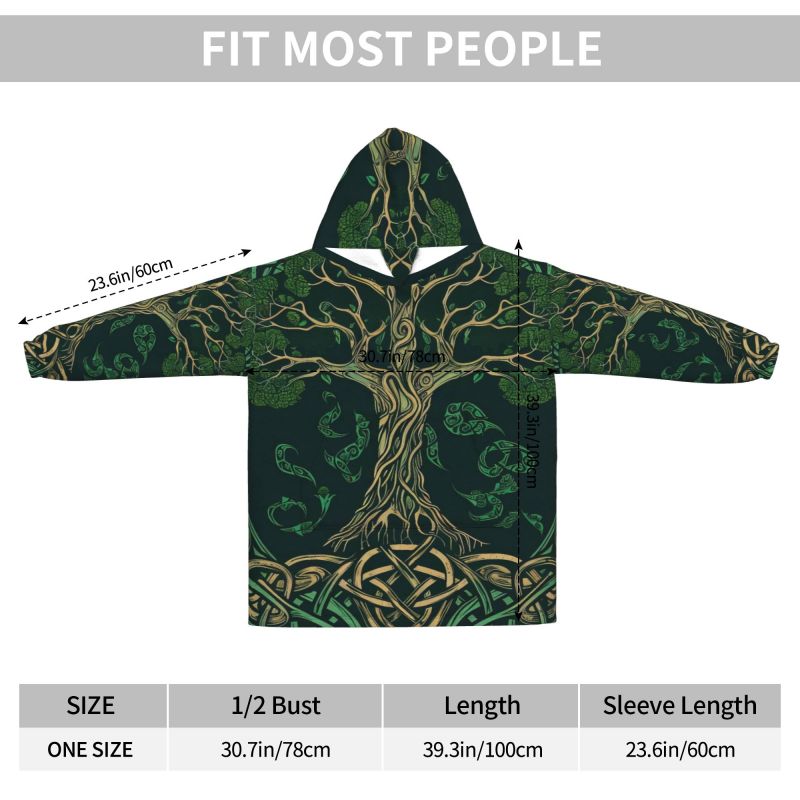 Baum des Lebens, keltisches Mu – Sherpa Hoodie Fleece Bewertung und Preis