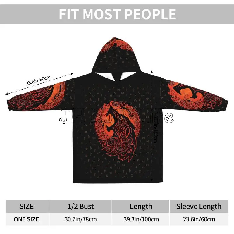 Viking Wolf Knot Fenrir Tragba – Sherpa Hoodie Fleece Bewertung und Preis