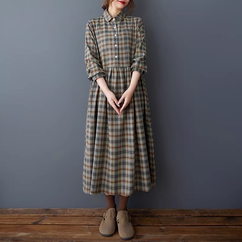 Koreanisches lockeres Retro-Ka – Flannel Shirt Lined Bewertung und Preis