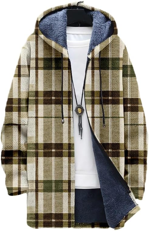 Herren-Cardigan mit Karomuster – Sherpa Hoodie Fleece Bewertung und Preis