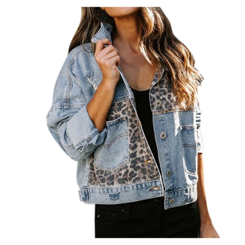Leopard Nähte Denim Jacke Frau – Down Jacket Packable Bewertung und Preis
