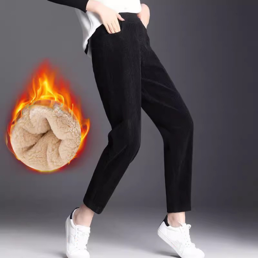 1 stücke Frauen Herbst Winter  – Corduroy Pant Warm Bewertung und Preis